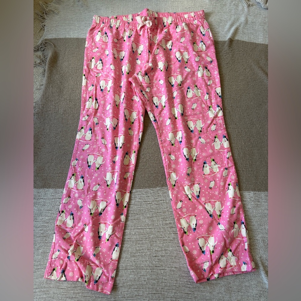 Old Navy Pink Penguin-Print Pajama Pants